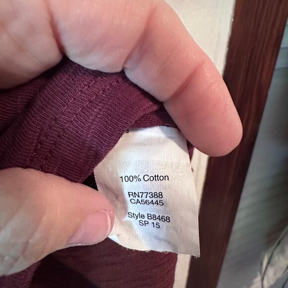 MADEWELL PURPLE 3/4 SLEEVE PEASANT TOP WITH BACK SLIT- SIZE S - Picture 6 of 8